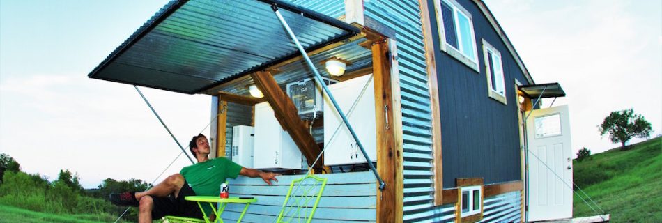 A 200 square feet tiny house on wheels (loft included) in Austin, Texas. Built by Raw Creative Design